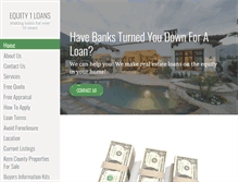 Tablet Screenshot of equity1loans.com